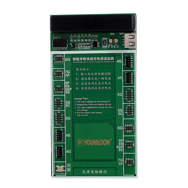 YOUKILOON 901 Fast Battery Charger Circuit Board Activation Tester for iPhone 7/7 Plus/6s/6s Plus etc.