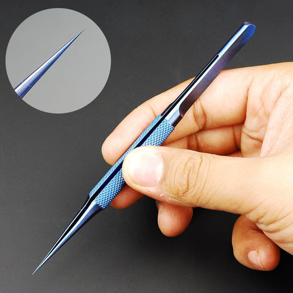 0.15mm Titanium Alloy Fingerprint Jump Wire Tweezer for Mobile Phone Mainboard Maintenance