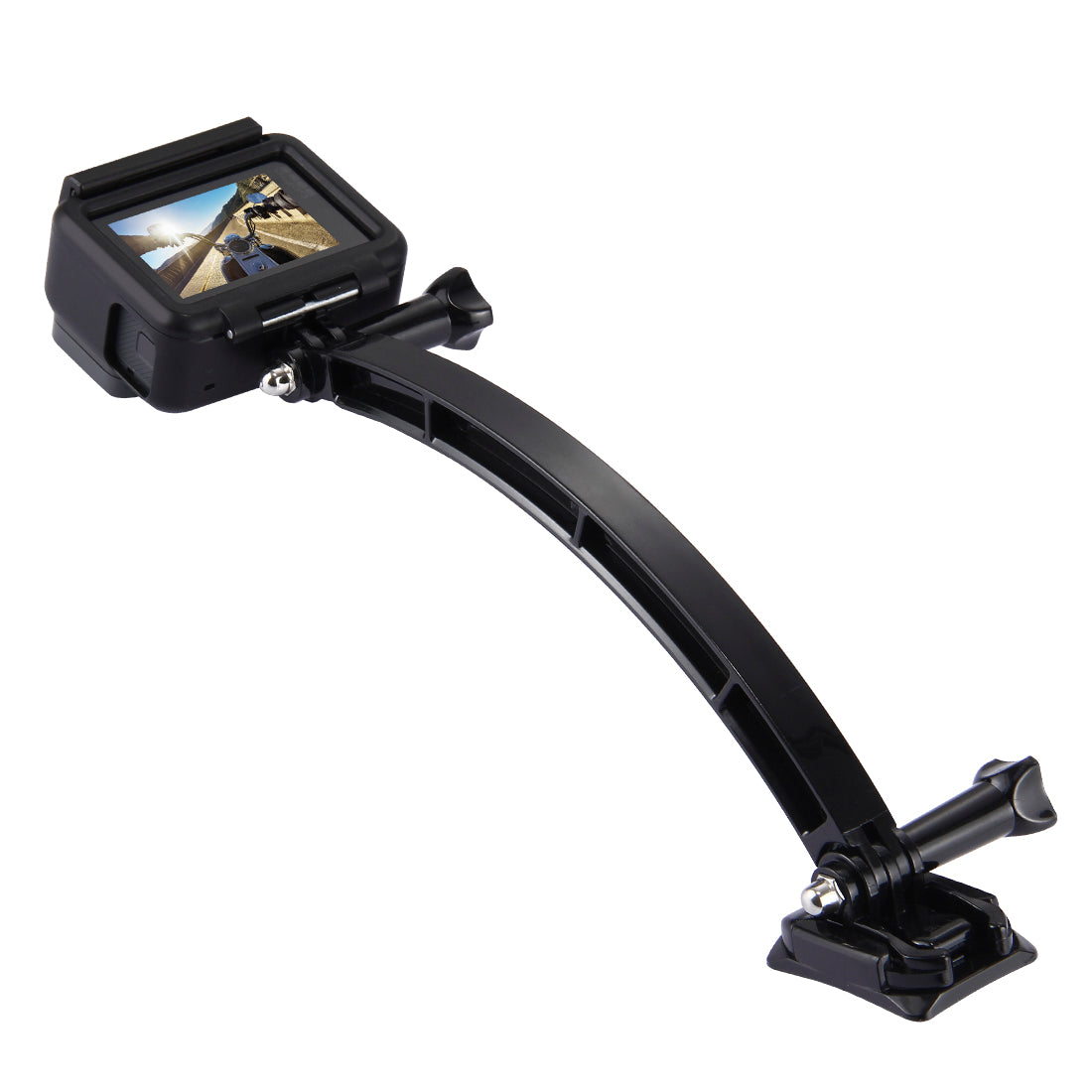 PULUZ PU78 Outdoor Motorcycle Cycling Helmet Extension Arm Set for GoPro Hero 6/5/5 Session/4 Session