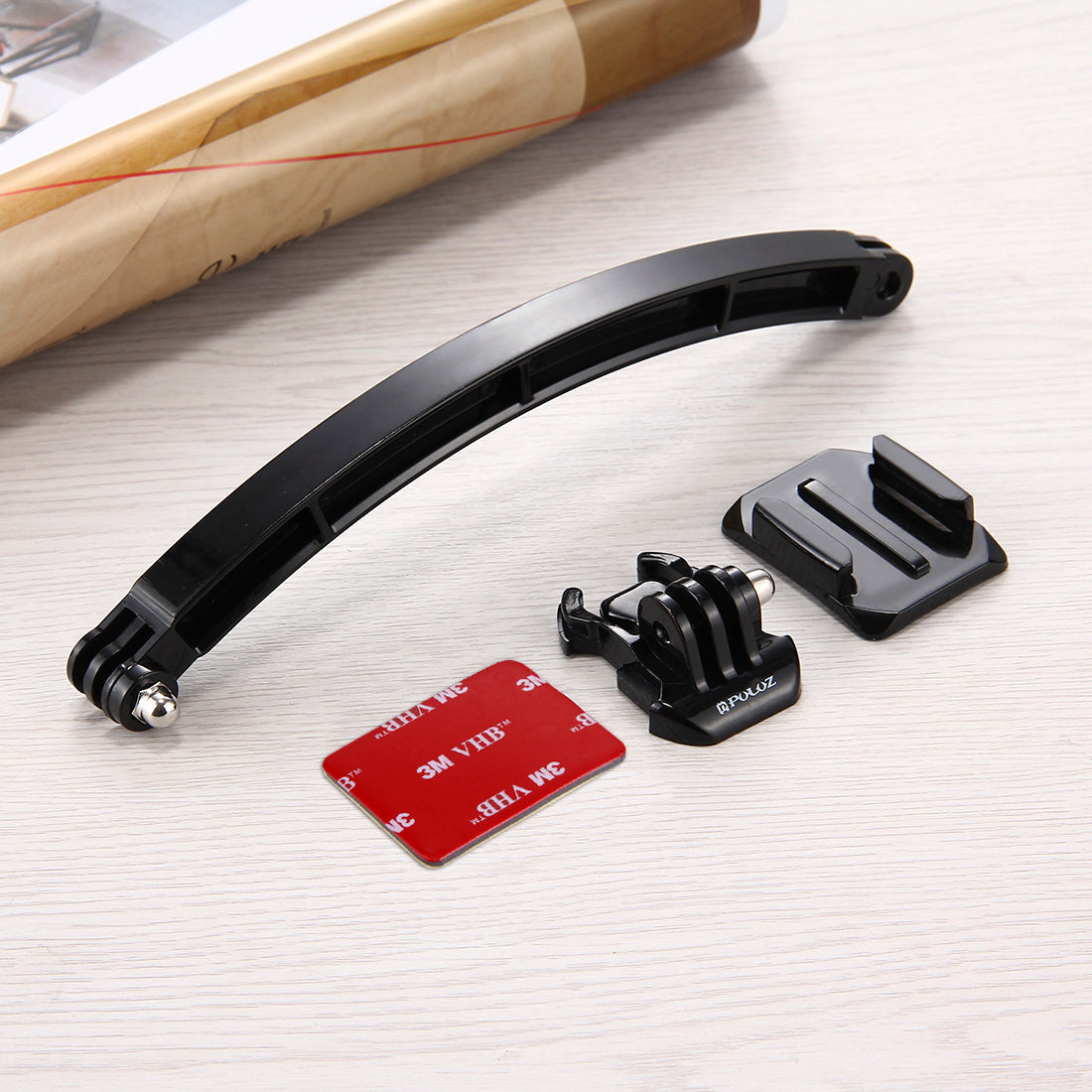 PULUZ PU78 Outdoor Motorcycle Cycling Helmet Extension Arm Set for GoPro Hero 6/5/5 Session/4 Session