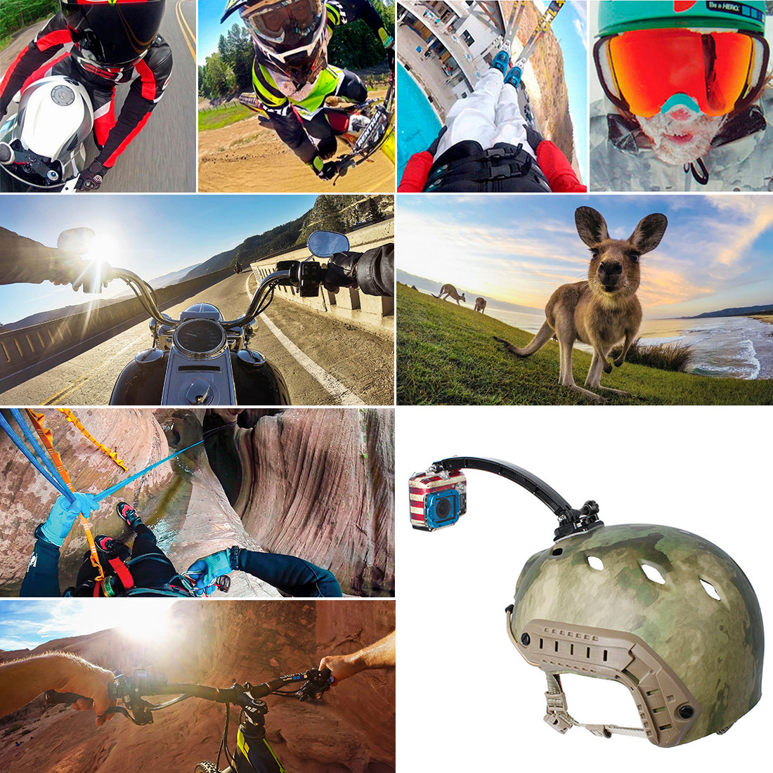 PULUZ PU78 Outdoor Motorcycle Cycling Helmet Extension Arm Set for GoPro Hero 6/5/5 Session/4 Session