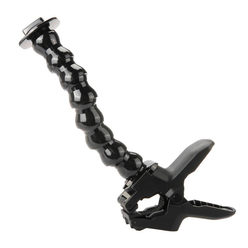 Jaws Clamp + 8-Section Gooseneck Arm Mount Set for GoPro Xiaoyi SJCAM