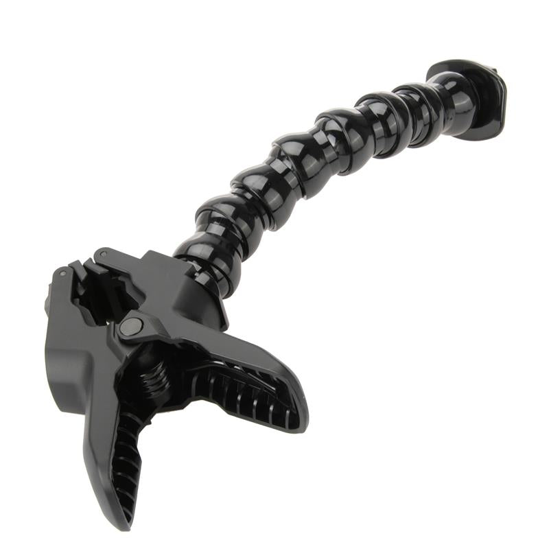 Jaws Clamp + 8-Section Gooseneck Arm Mount Set for GoPro Xiaoyi SJCAM