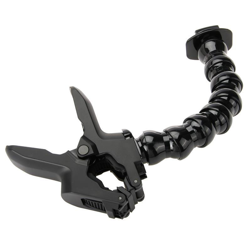 Jaws Clamp + 8-Section Gooseneck Arm Mount Set for GoPro Xiaoyi SJCAM
