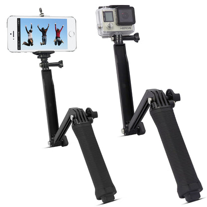 3-Way Waterproof Selfie Monopod Grip Tripod Mount for GoPro / SJCAM / Xiaoyi etc