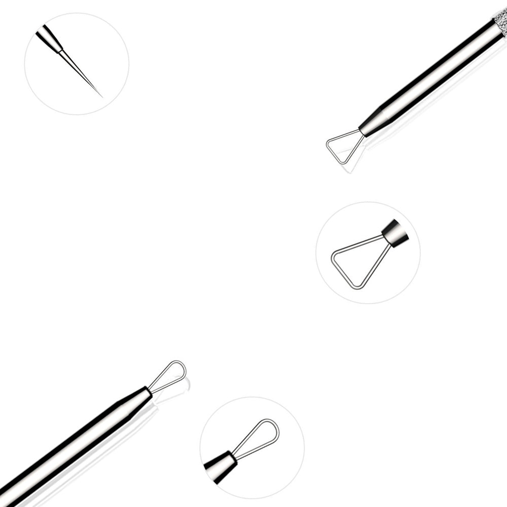 5Pcs/Set Blackhead Remover Pimple Popper Tool Kit Professional Stainless Steel Pimples Comedone Extractor Removal Tool