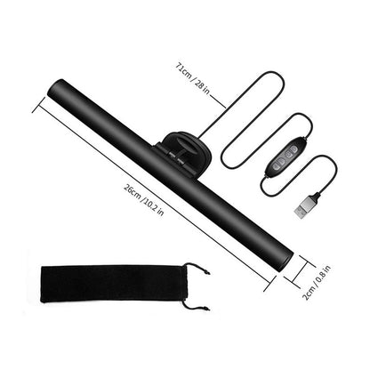 26cm No Glare USB Powered Clip On Laptop Monitor Light Bar Dimmable On Screen Lamp