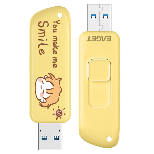 EAGET F66 128G U Disk High-Speed 120MB/S Data Transfer USB3.0 Flash Drive Cartoon Painted Memory Stick