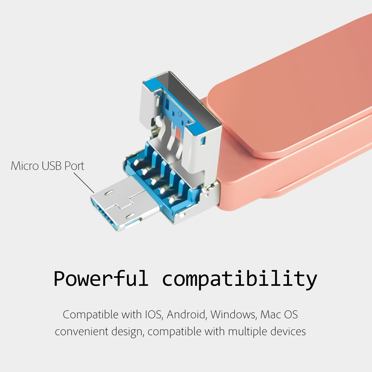 RICHWELL R-PK004 64GB Memory Stick 3 in 1 Lightning/Micro USB/USB 3.0 High Speed Flash Drive OTG U Disk
