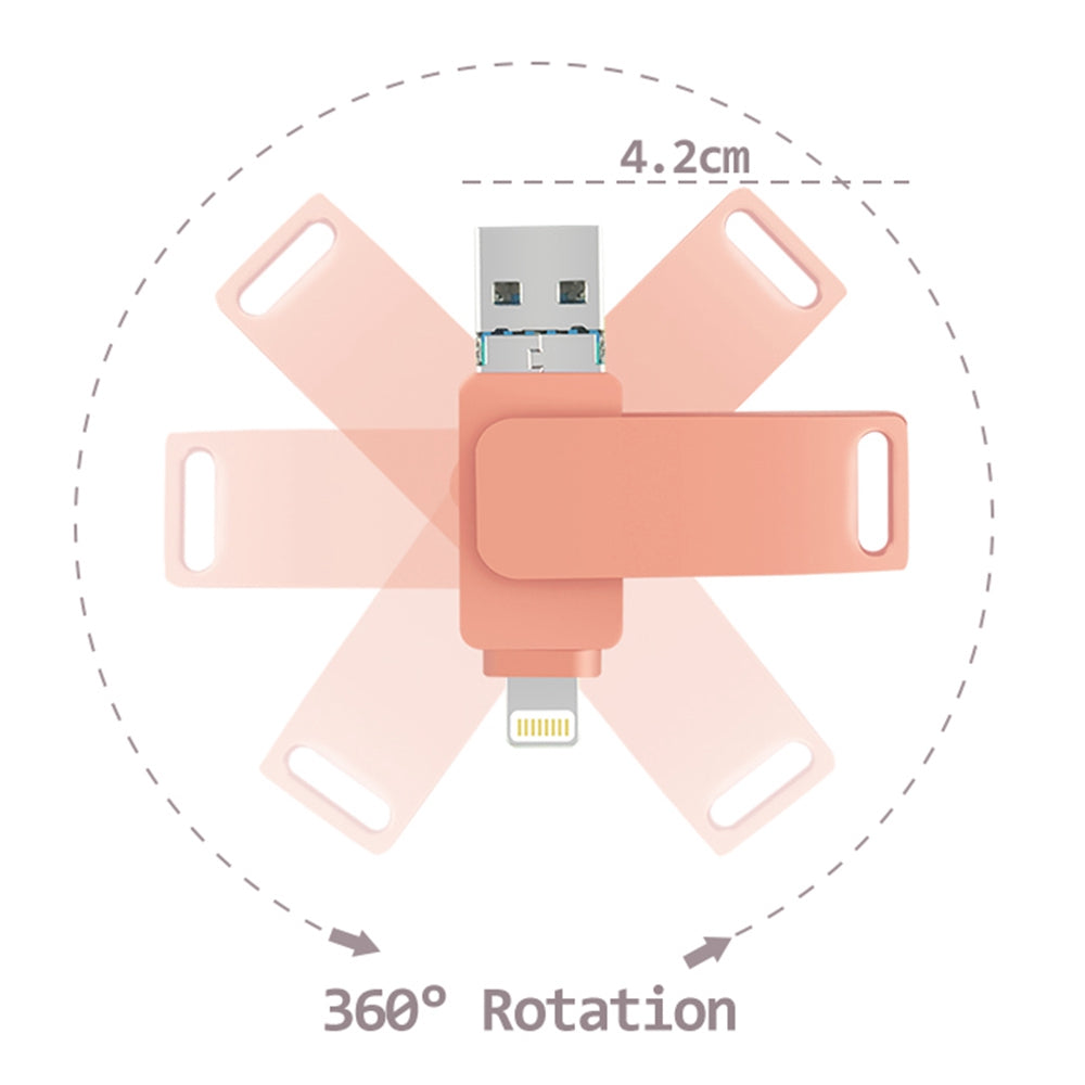 RICHWELL R-PK004 64GB Memory Stick 3 in 1 Lightning/Micro USB/USB 3.0 High Speed Flash Drive OTG U Disk