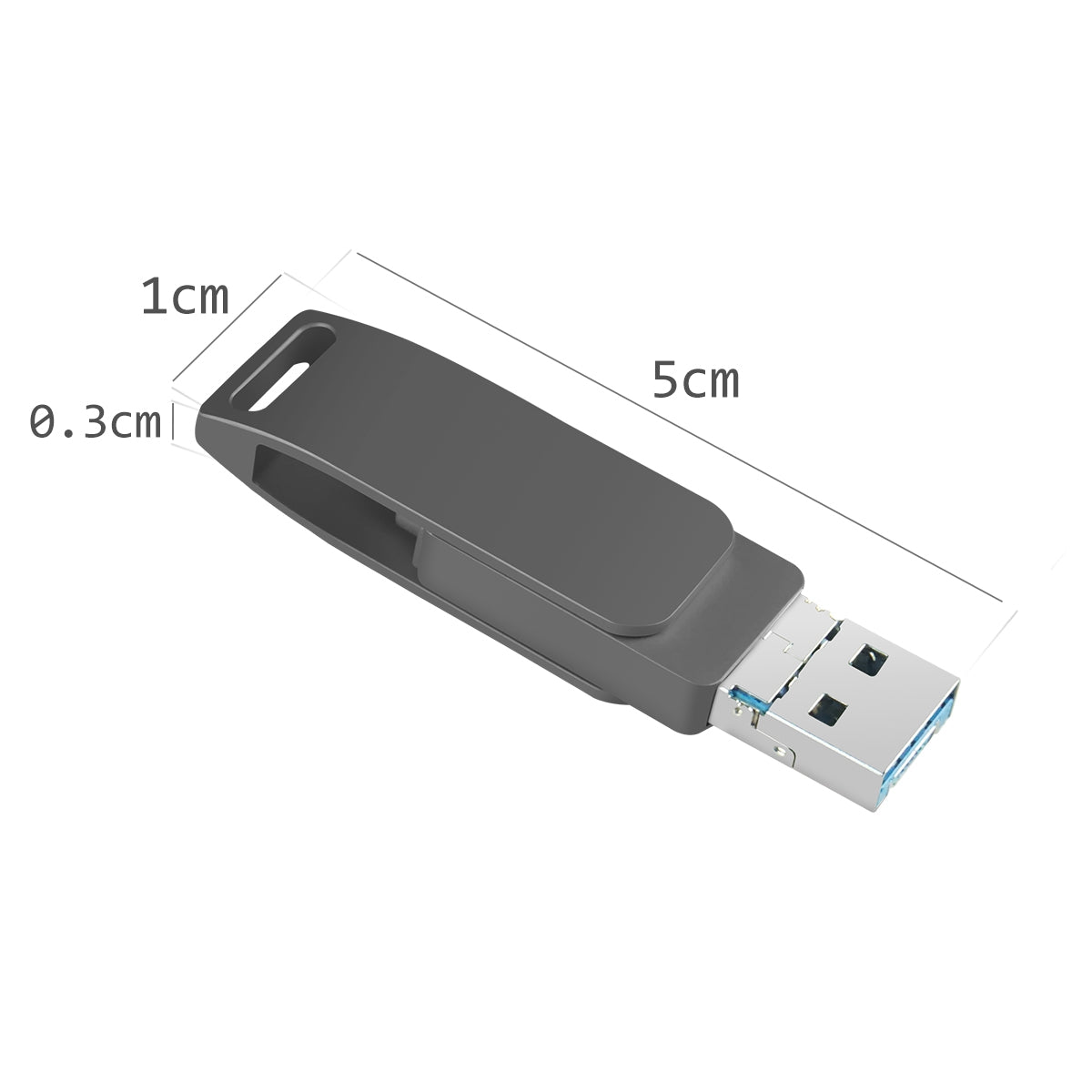 RICHWELL R-PK004 64GB Memory Stick 3 in 1 Lightning/Micro USB/USB 3.0 High Speed Flash Drive OTG U Disk