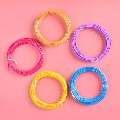 5 Rolls Various Color 5m 1.75mm Diameter Kids 3D Printing Materials Low Temperature 3D Printing Pen PCL Filament
