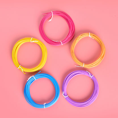 5 Rolls Various Color 5m 1.75mm Diameter Kids 3D Printing Materials Low Temperature 3D Printing Pen PCL Filament