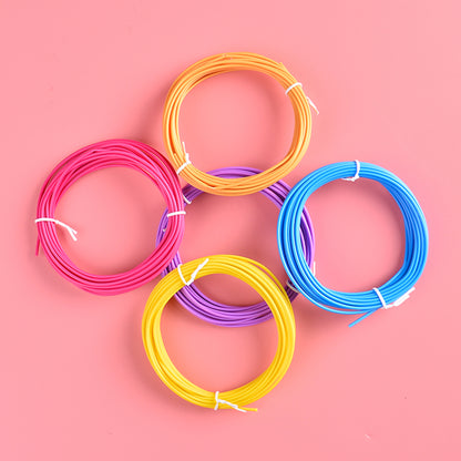 5 Rolls Various Color 5m 1.75mm Diameter Kids 3D Printing Materials Low Temperature 3D Printing Pen PCL Filament