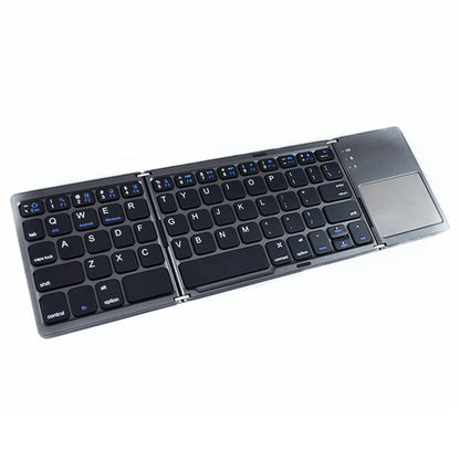 B033 Triple Folding Wireless Bluetooth Keyboard with High Sensitive Touchpad for Apple iOS / Windows / Android