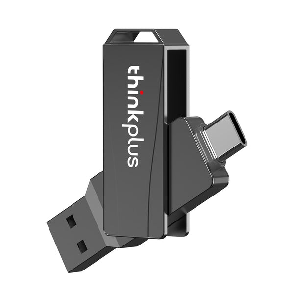 LENOVO Thinkplus MU252 256GB USB / Type-C Rotating Zinc Alloy U-Disk Memory Stick High Speed USB-C 3.1 Flash Drive