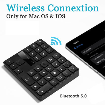 MC-533 Portable Slim Bluetooth Keypad for iPad Procreate APP, 35-Keys Drawing Keyboard One Hand Control Drawing Graphics Tablet Accessories for iOS, macOS