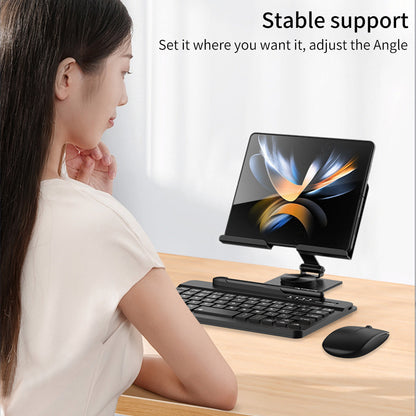 For Samsung Galaxy Z Fold4 5G / Fold3 5G / Fold2 5G / Fold 5G Keyboard Magnetic Folding Stand with Mouse Stylus Pen