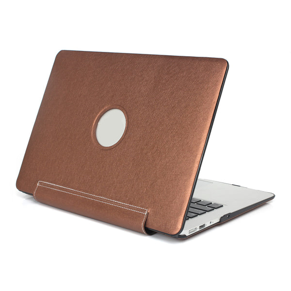 PU Leather + PC Laptop Full-Protection Shell Cover Case with Heat Dissipation Hollow-out Holes for MacBook Pro 16 inch (2019) (A2141)