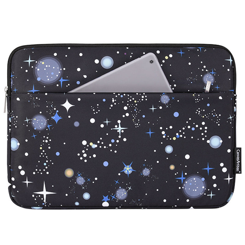 CANVASARTISAN H16-11 Starry Sky Pattern Zipper Protective Sleeve Notebook Bag Case for 11-inch Laptop