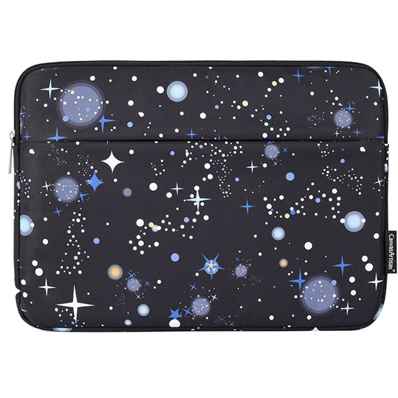 CANVASARTISAN H16-11 Starry Sky Pattern Zipper Protective Sleeve Notebook Bag Case for 11-inch Laptop