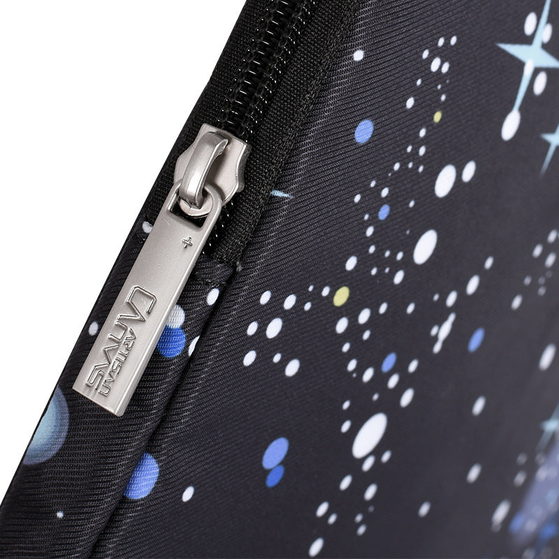 CANVASARTISAN H16-11 Starry Sky Pattern Zipper Protective Sleeve Notebook Bag Case for 11-inch Laptop
