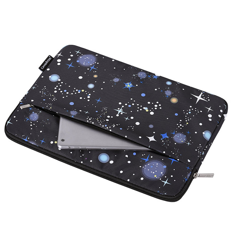 CANVASARTISAN H16-11 Starry Sky Pattern Zipper Protective Sleeve Notebook Bag Case for 11-inch Laptop