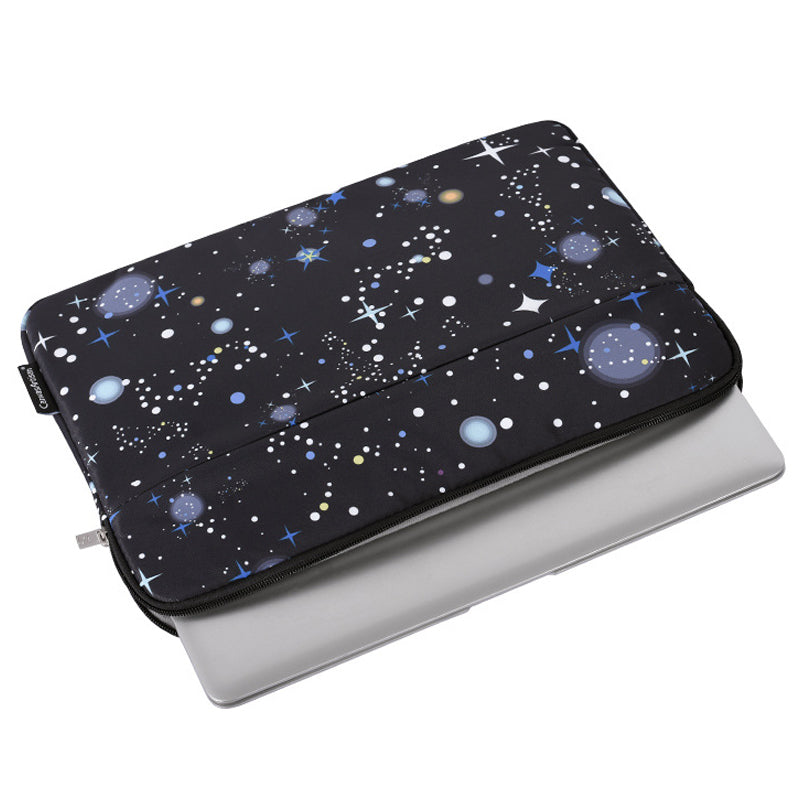 CANVASARTISAN H16-11 Starry Sky Pattern Zipper Protective Sleeve Notebook Bag Case for 11-inch Laptop