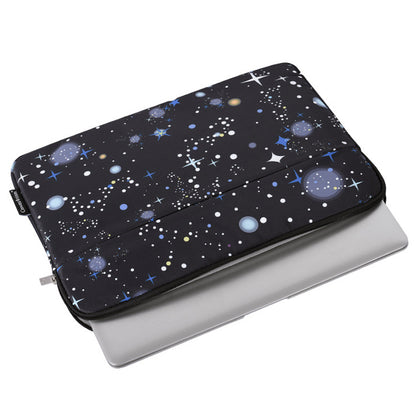 CANVASARTISAN H16-11 Starry Sky Pattern Zipper Protective Sleeve Notebook Bag Case for 11-inch Laptop