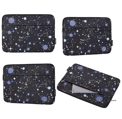 CANVASARTISAN H16-11 Starry Sky Pattern Zipper Protective Sleeve Notebook Bag Case for 11-inch Laptop