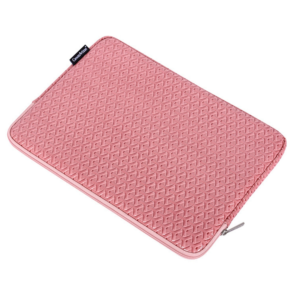 CANVASARTISAN L30-03 15-inch Laptop Sleeve Imprinted Pattern PU Leather Notebook PC Carrying Bag
