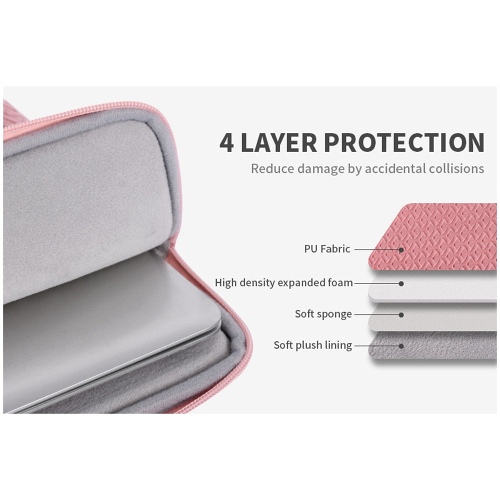 CANVASARTISAN L30-03 15-inch Laptop Sleeve Imprinted Pattern PU Leather Notebook PC Carrying Bag