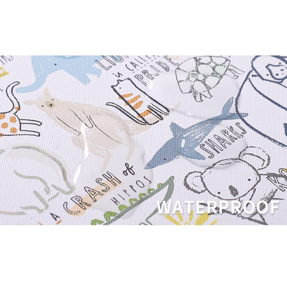 CANVASARTISAN G50-11 14-inch Cartoon Animal Printed Notebook Sleeve PU Leather Laptop Carrying Bag