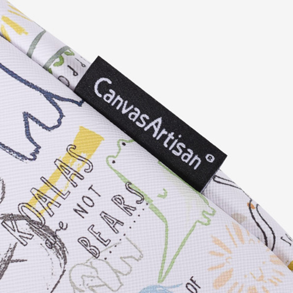 CANVASARTISAN G50-11 14-inch Cartoon Animal Printed Notebook Sleeve PU Leather Laptop Carrying Bag