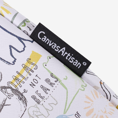 CANVASARTISAN G50-11 14-inch Cartoon Animal Printed Notebook Sleeve PU Leather Laptop Carrying Bag