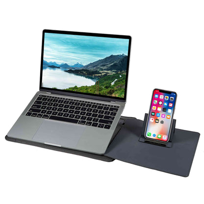 15-inch Laptop Sleeve Case PU Leather Notebook Carrying Case with Adjustable Stand