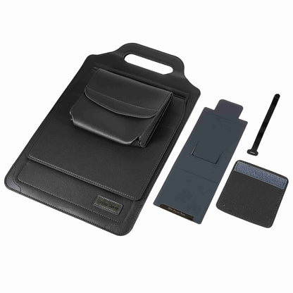 15-inch Laptop Sleeve Case PU Leather Notebook Carrying Case with Adjustable Stand