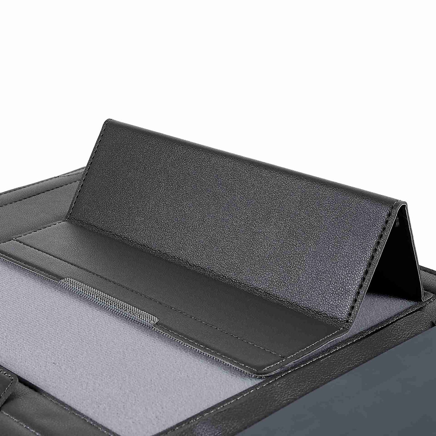 15-inch Laptop Sleeve Case PU Leather Notebook Carrying Case with Adjustable Stand