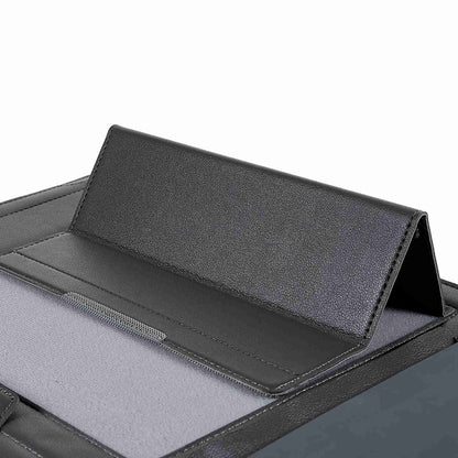 15-inch Laptop Sleeve Case PU Leather Notebook Carrying Case with Adjustable Stand