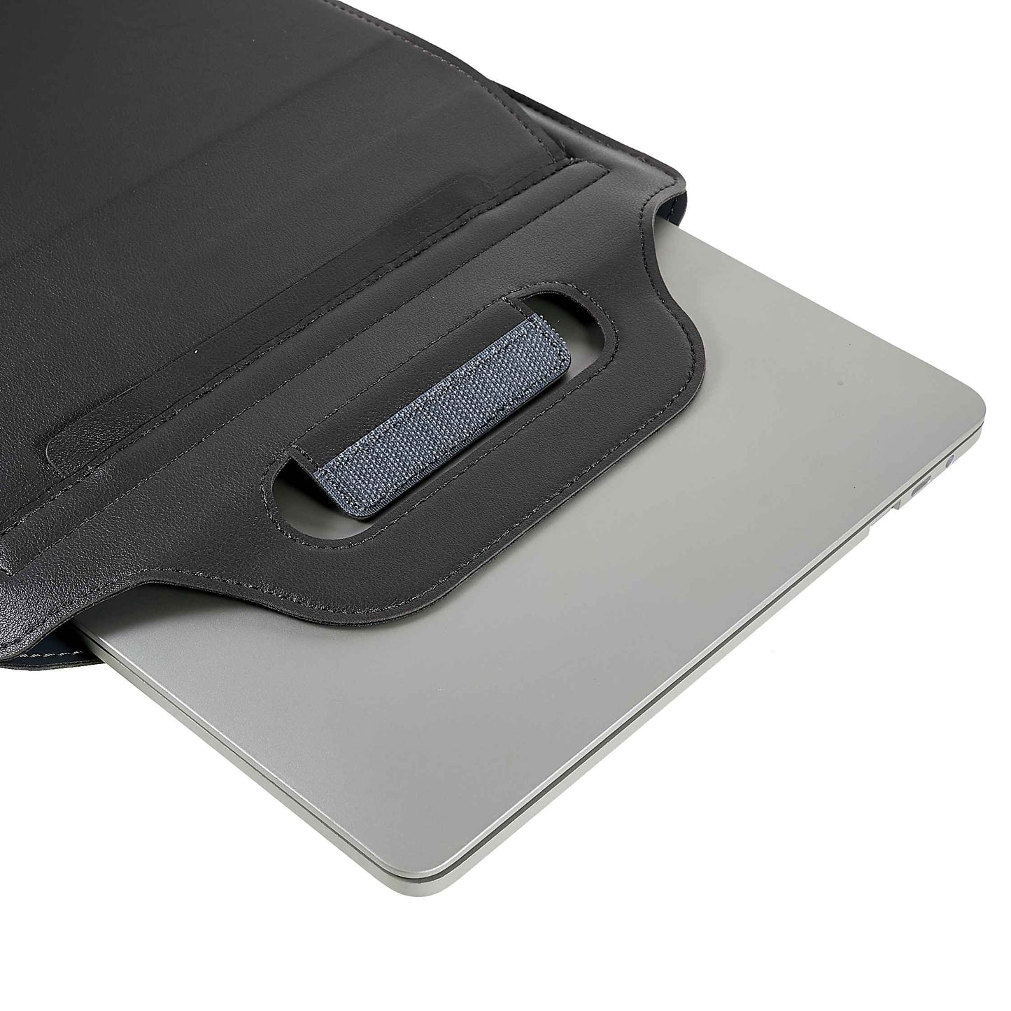 15-inch Laptop Sleeve Case PU Leather Notebook Carrying Case with Adjustable Stand