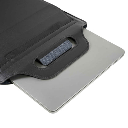 15-inch Laptop Sleeve Case PU Leather Notebook Carrying Case with Adjustable Stand