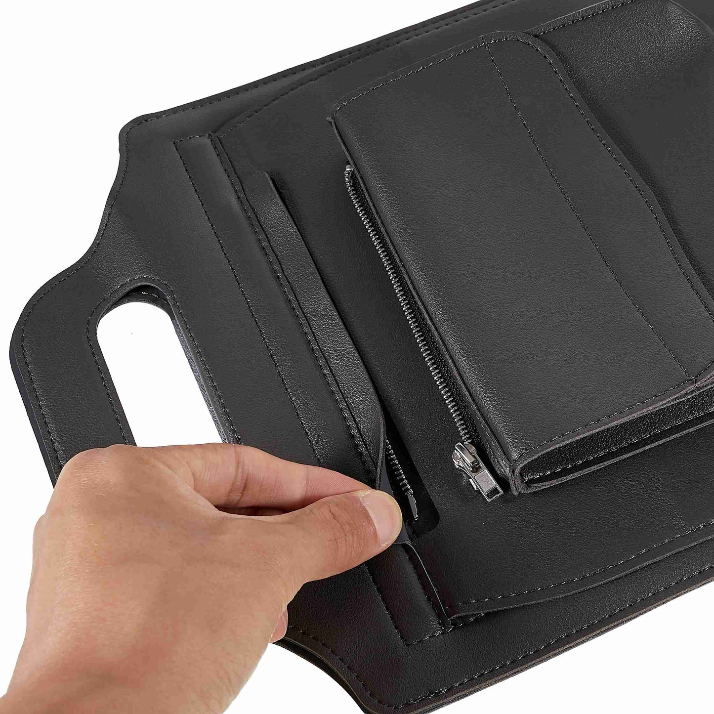 15-inch Laptop Sleeve Case PU Leather Notebook Carrying Case with Adjustable Stand