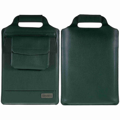 15-inch Laptop Sleeve Case PU Leather Notebook Carrying Case with Adjustable Stand