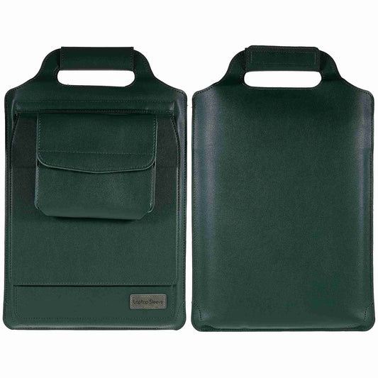 15-inch Laptop Sleeve Case PU Leather Notebook Carrying Case with Adjustable Stand