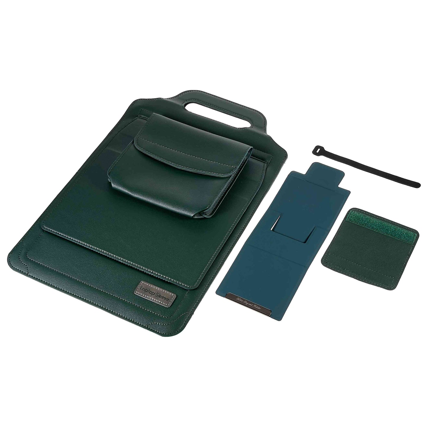 15-inch Laptop Sleeve Case PU Leather Notebook Carrying Case with Adjustable Stand