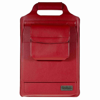 15-inch Laptop Sleeve Case PU Leather Notebook Carrying Case with Adjustable Stand