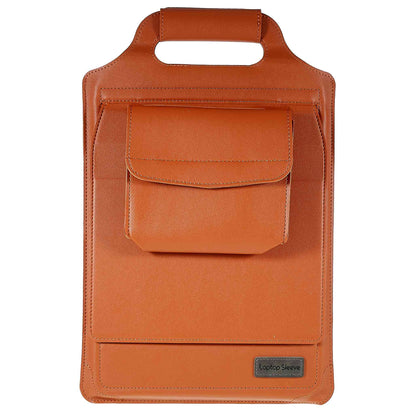 15-inch Laptop Sleeve Case PU Leather Notebook Carrying Case with Adjustable Stand