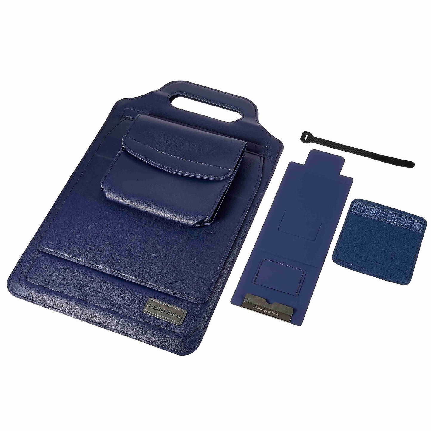 15-inch Laptop Sleeve Case PU Leather Notebook Carrying Case with Adjustable Stand
