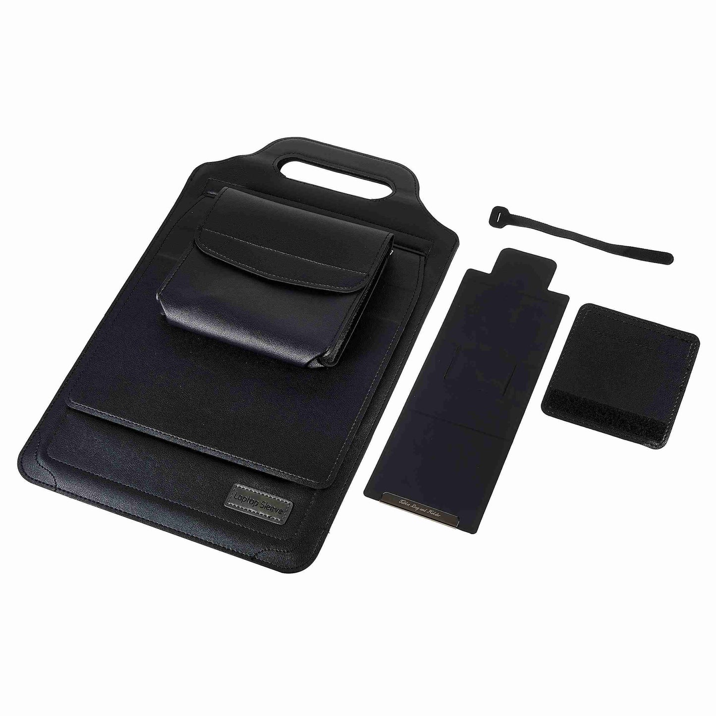 15-inch Laptop Sleeve Case PU Leather Notebook Carrying Case with Adjustable Stand