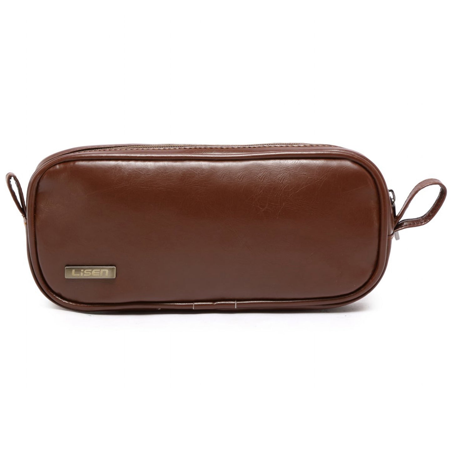 LISEN PU Leather Electronics Accessories Storage Bag Comestic Bag Makeup Organizer